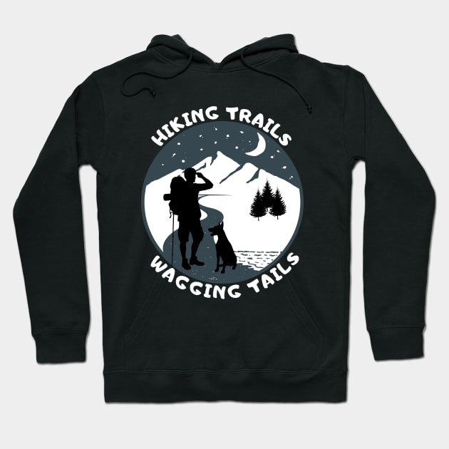 Hiking Trails Wagging Tails Hoodie by NeoVice